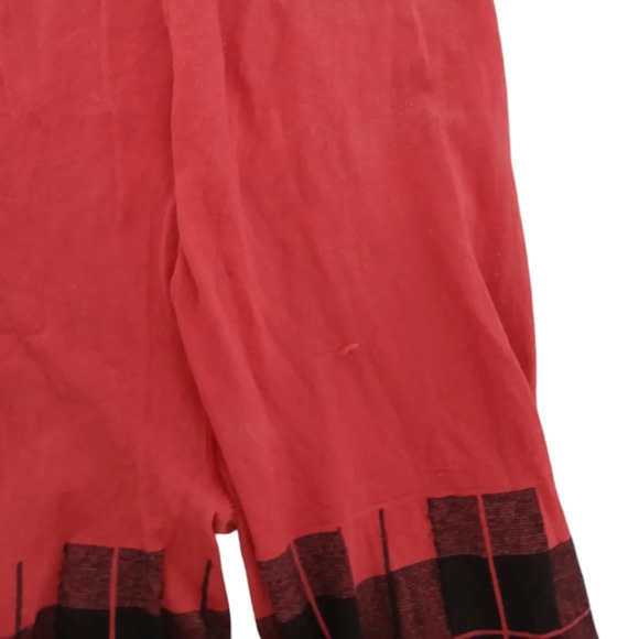 UO Plaid Tights Red & Black Scotch Tape Print Panty Hose OS 90s Grunge Punk Goth - Picture 5 of 6
